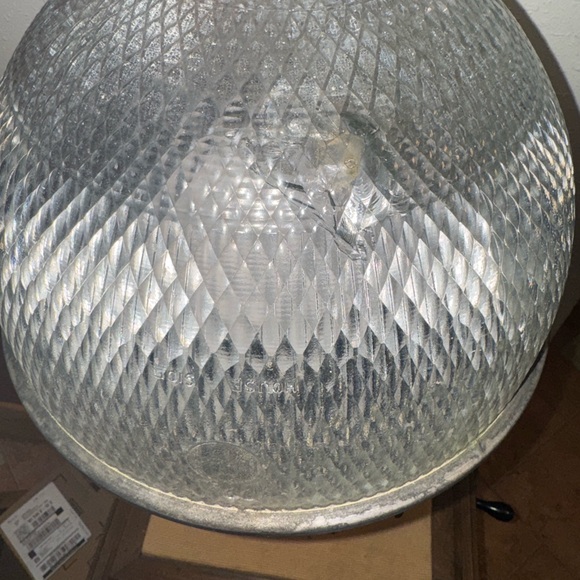 Vtg 1950’s LM Holophane GUMBALL STREET LIGHT Industrial Prismatic Acorn Fixture - Picture 12 of 14